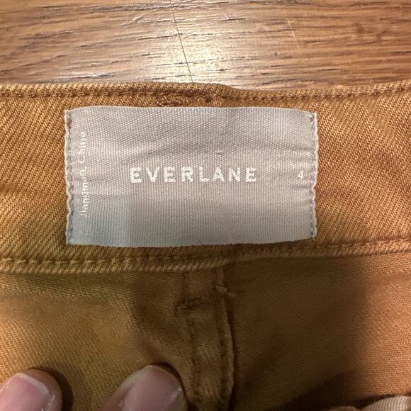 Everlane Jeans Womens Size 4 Brown Cropped Straight Mid Rise Denim - Picture 4 of 8